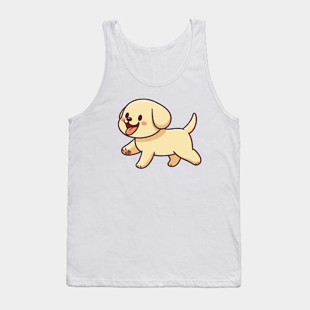 kawaii yellow labrador retriever puppy Tank Top by fikriamrullah